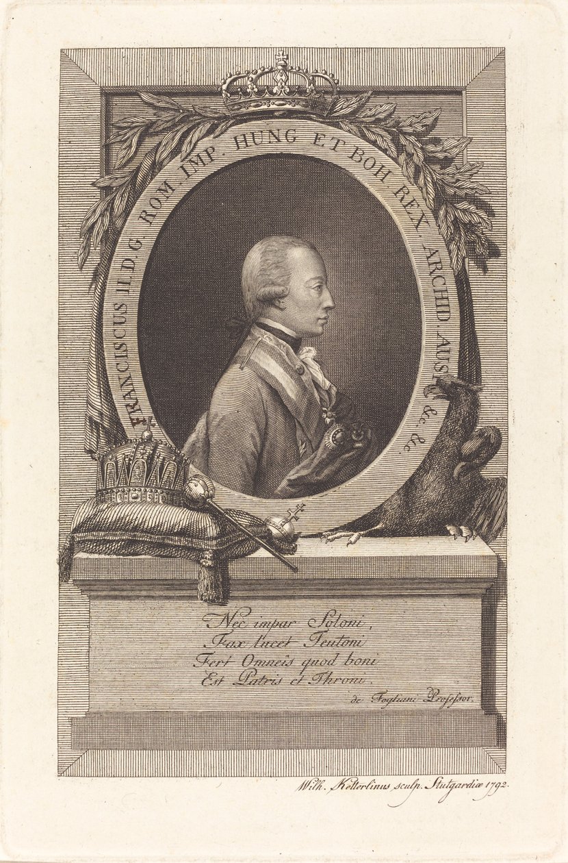II. Ferenc, római római császár alkotó: Christian Wilhelm Ketterlinus