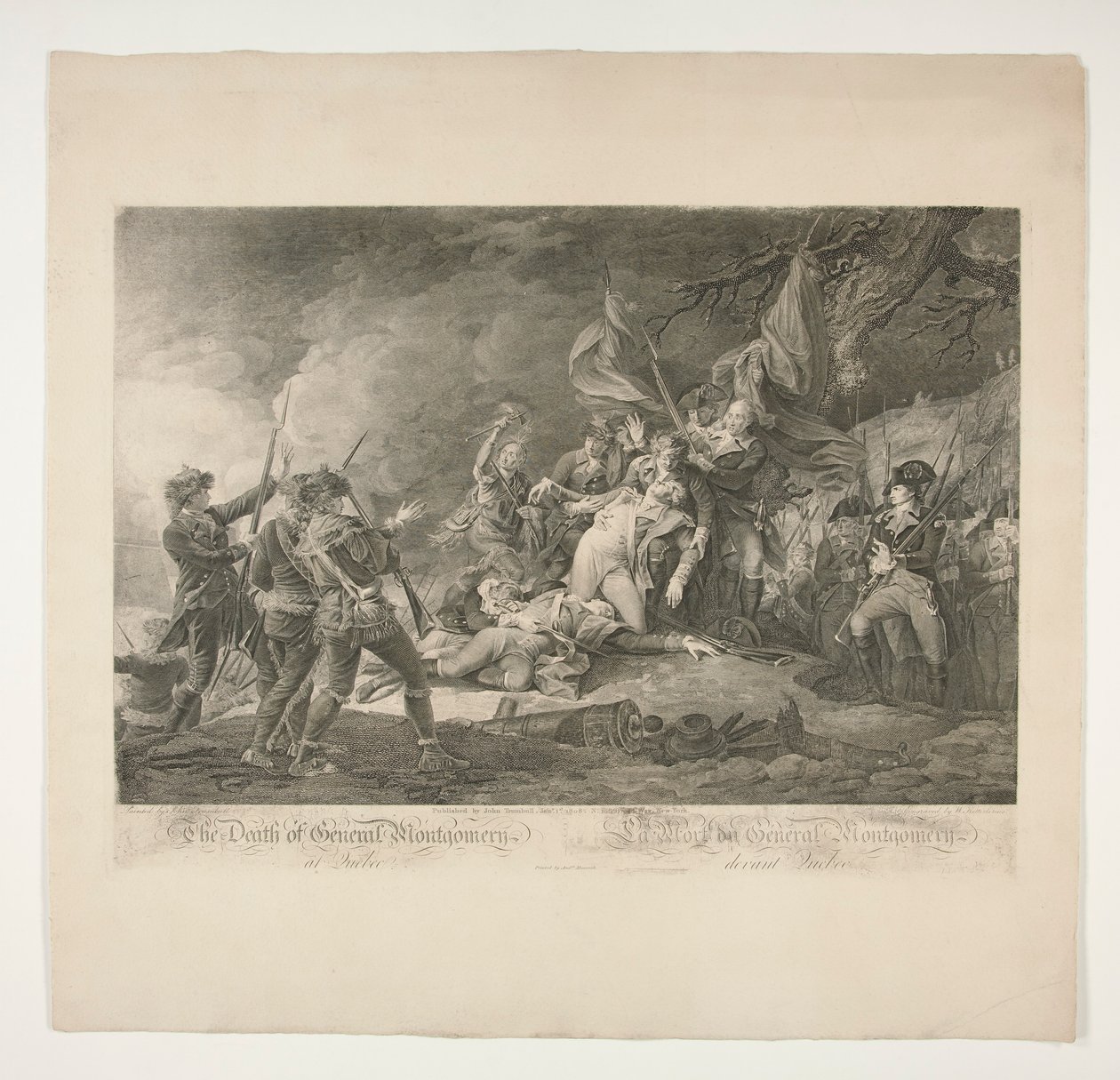 Montgomery tábornok halála Quebecben (La Mort du General Montgomery devant Quebec) alkotó: Christian Wilhelm Ketterlinus