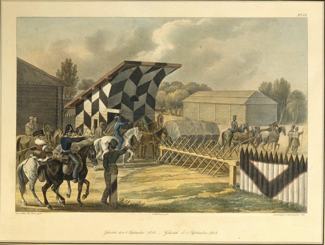 Gzhatsk 1820-as évek 1812. szeptember 5-én alkotó: Christian Wilhelm von Faber du Faur