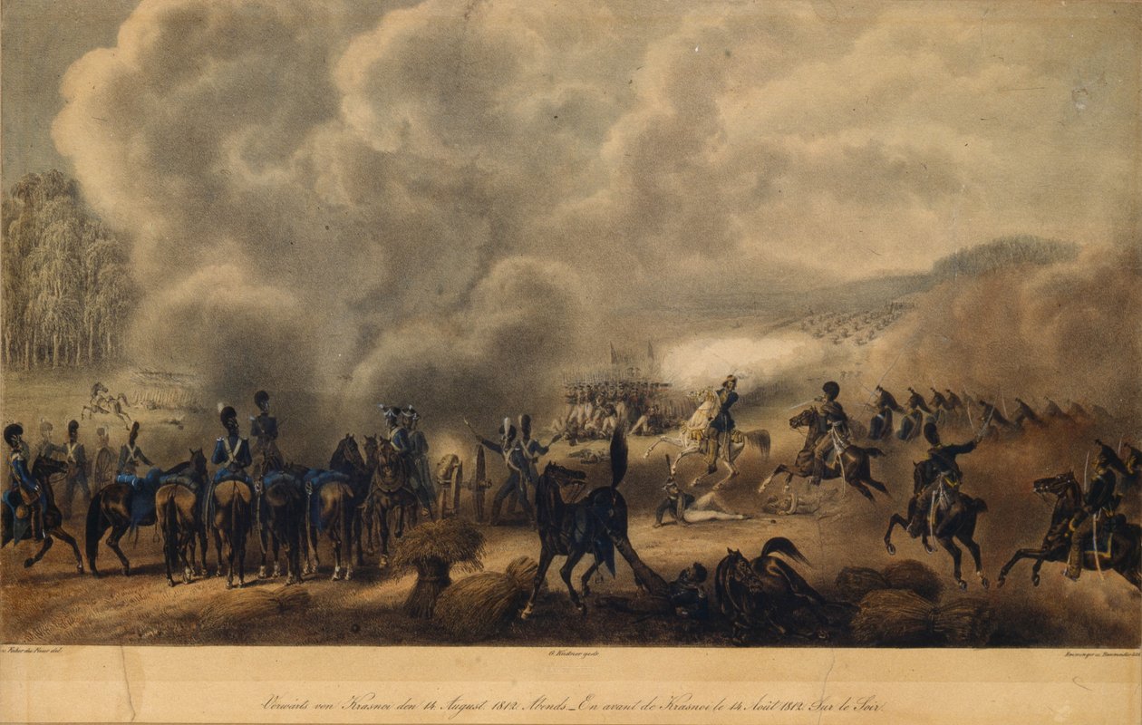 A krasznoi csata 1820-as évek 1812. augusztus 14-én alkotó: Christian Wilhelm von Faber du Faur