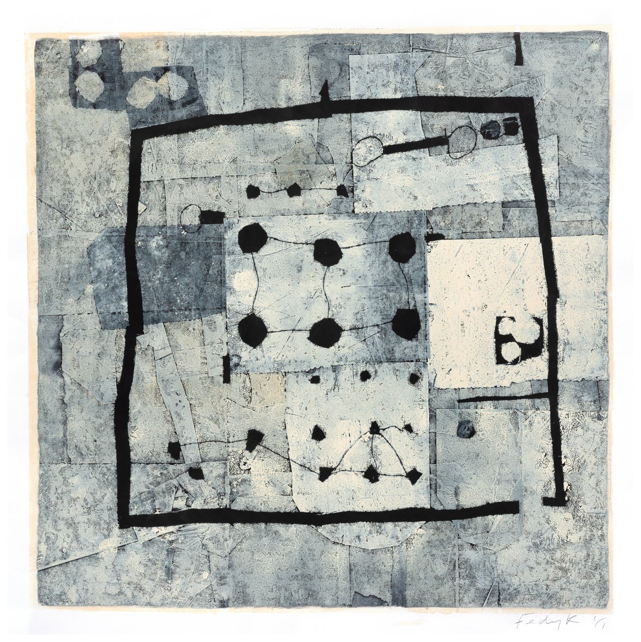 Living Air, 2017 (monotípia papírra) alkotó: Christina Fedyk