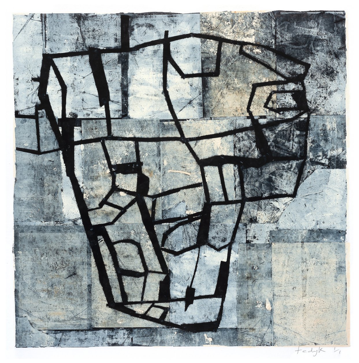 Sleepers Key, 2017 (monotípia papírra) alkotó: Christina Fedyk
