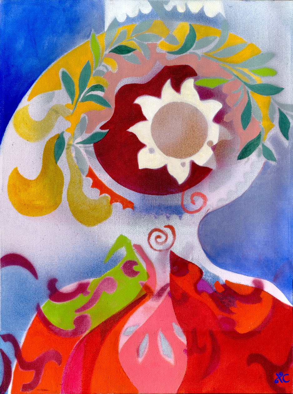 Koronázás, 2010 körül (akril, vászon) alkotó: Christina Saj