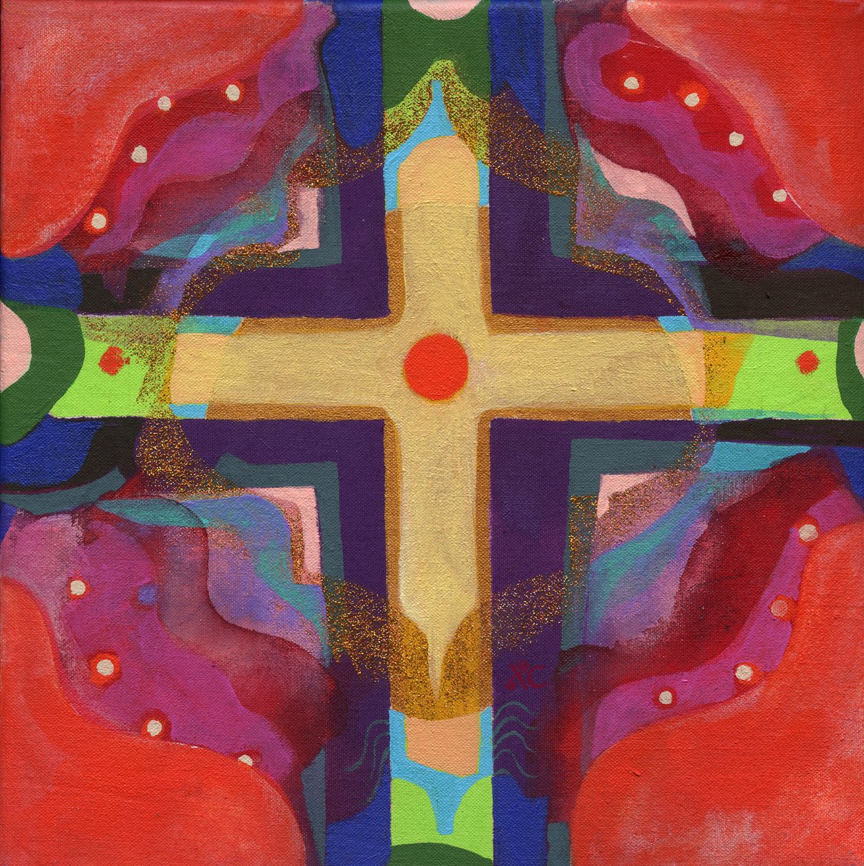 Meditáció 40 A horizonton, 2017 körül (akril, vászon) alkotó: Christina Saj