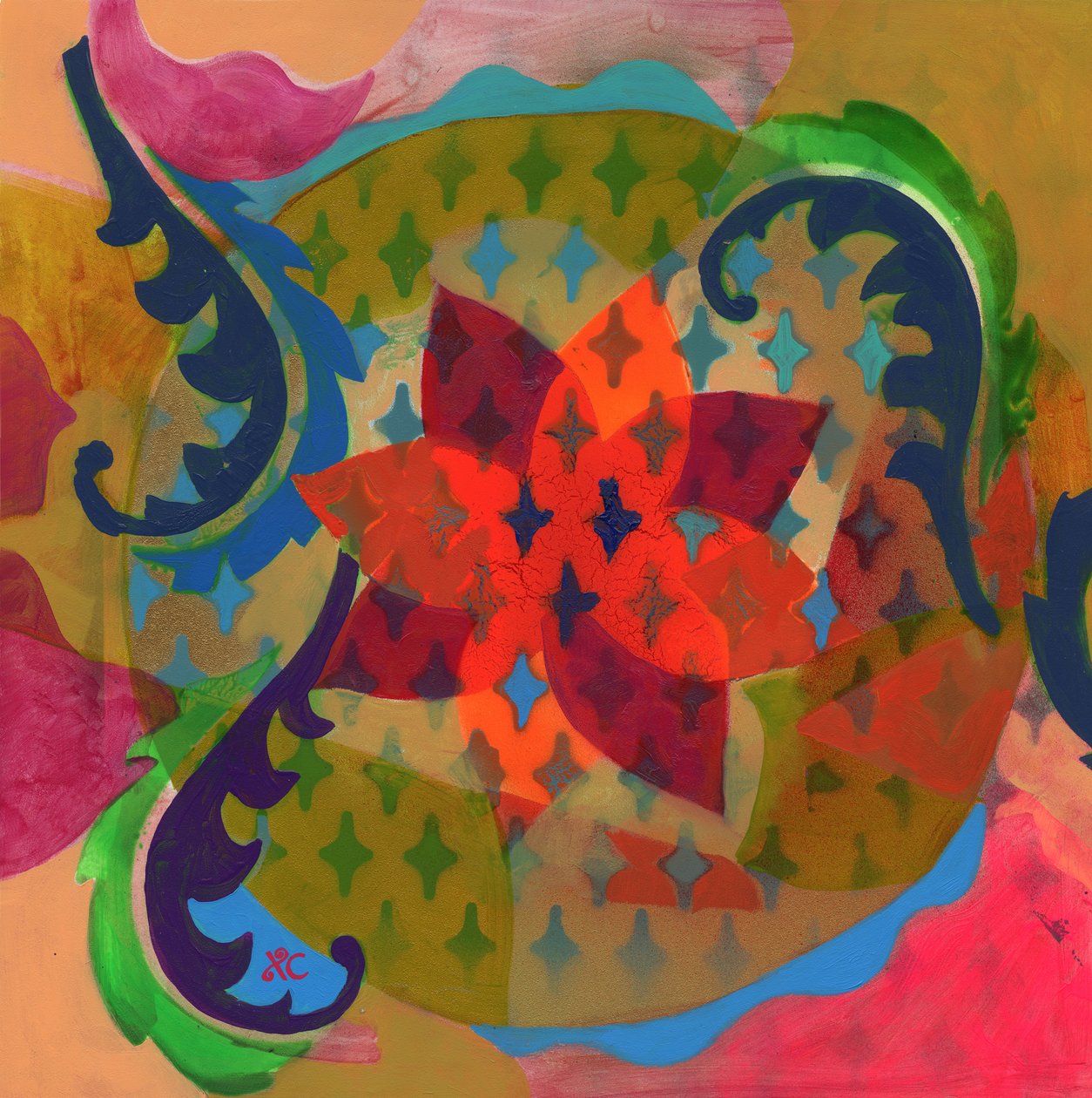 Meditáció 9 Transfiguration, c 2017 (akril, vászon) alkotó: Christina Saj