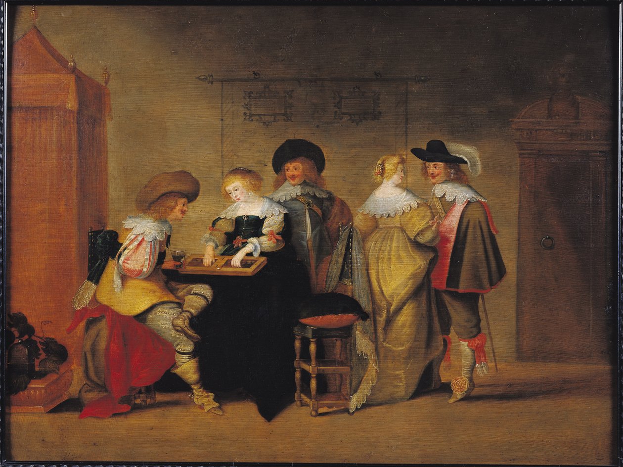 Backgammon játékosok alkotó: Christoffel Jacobsz van der Lamen