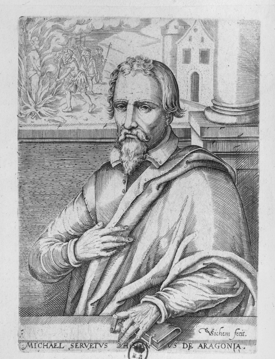 Michael Servetus (1511-53) alkotó: Christoffel van the Elder Sichem