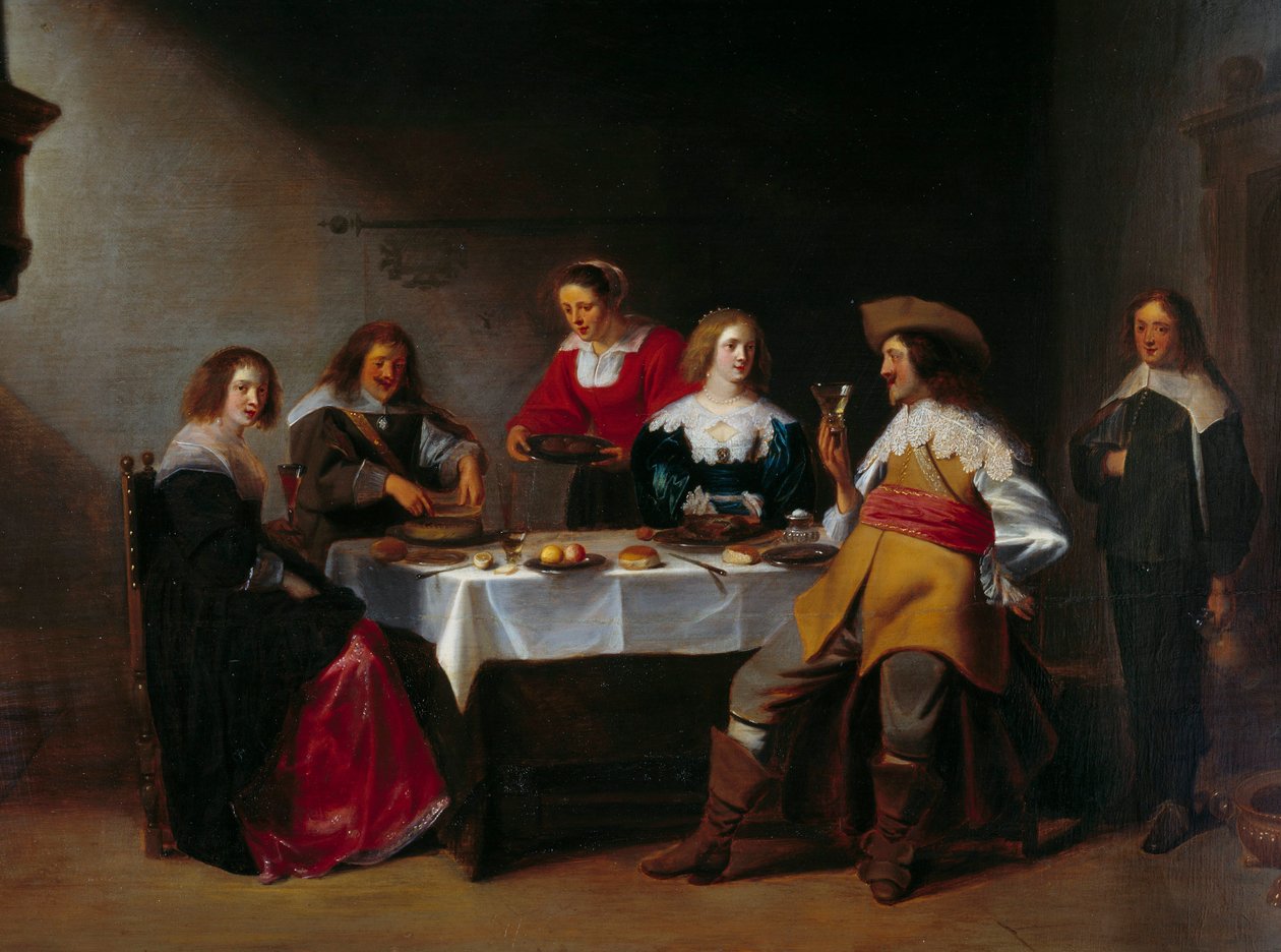 Christophe Van Der Lamen (1606-1651) festménye (ec.flam) 17. századi Rouen, Musee des Beaux Arts. alkotó: Christoffel Jacobsz van der Lamen
