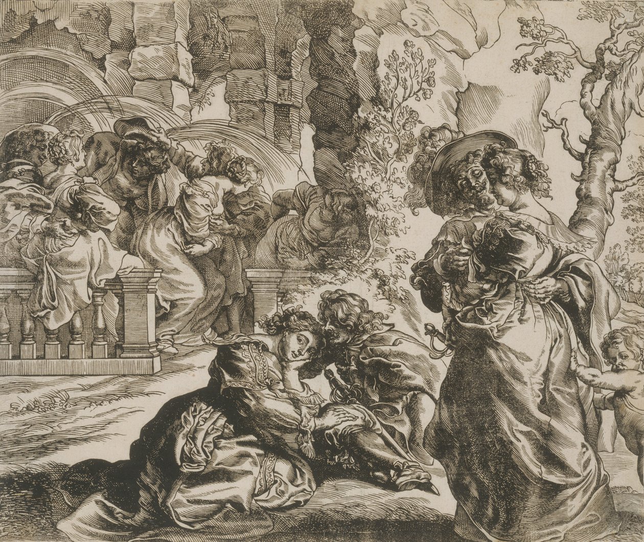 A szerelem kertje jobb oldali blokk, 1630-as évek. alkotó: Christoffel Jegher