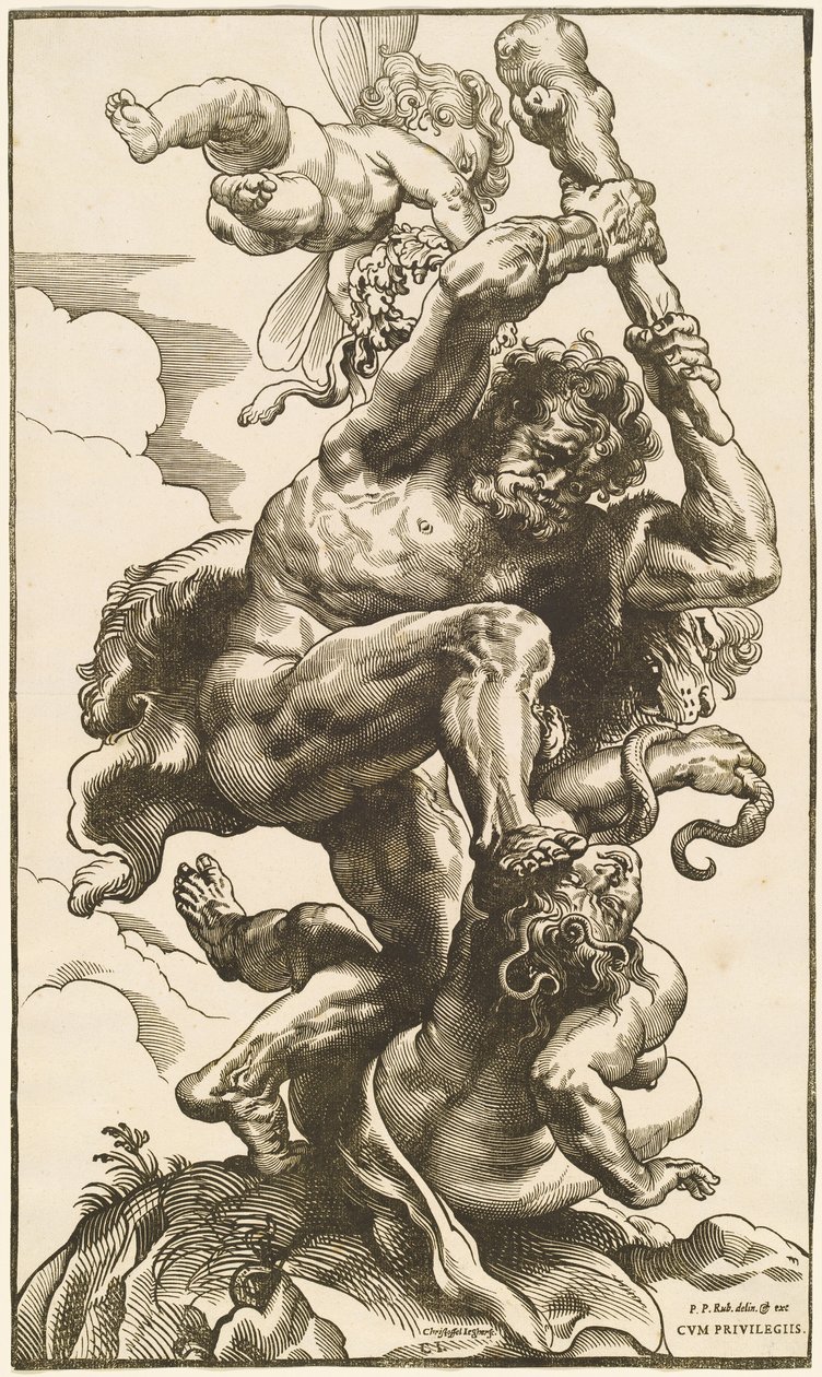 Hercules Harc a düh és a viszály ellen alkotó: Christoffel Jegher after Sir Peter Paul Rubens