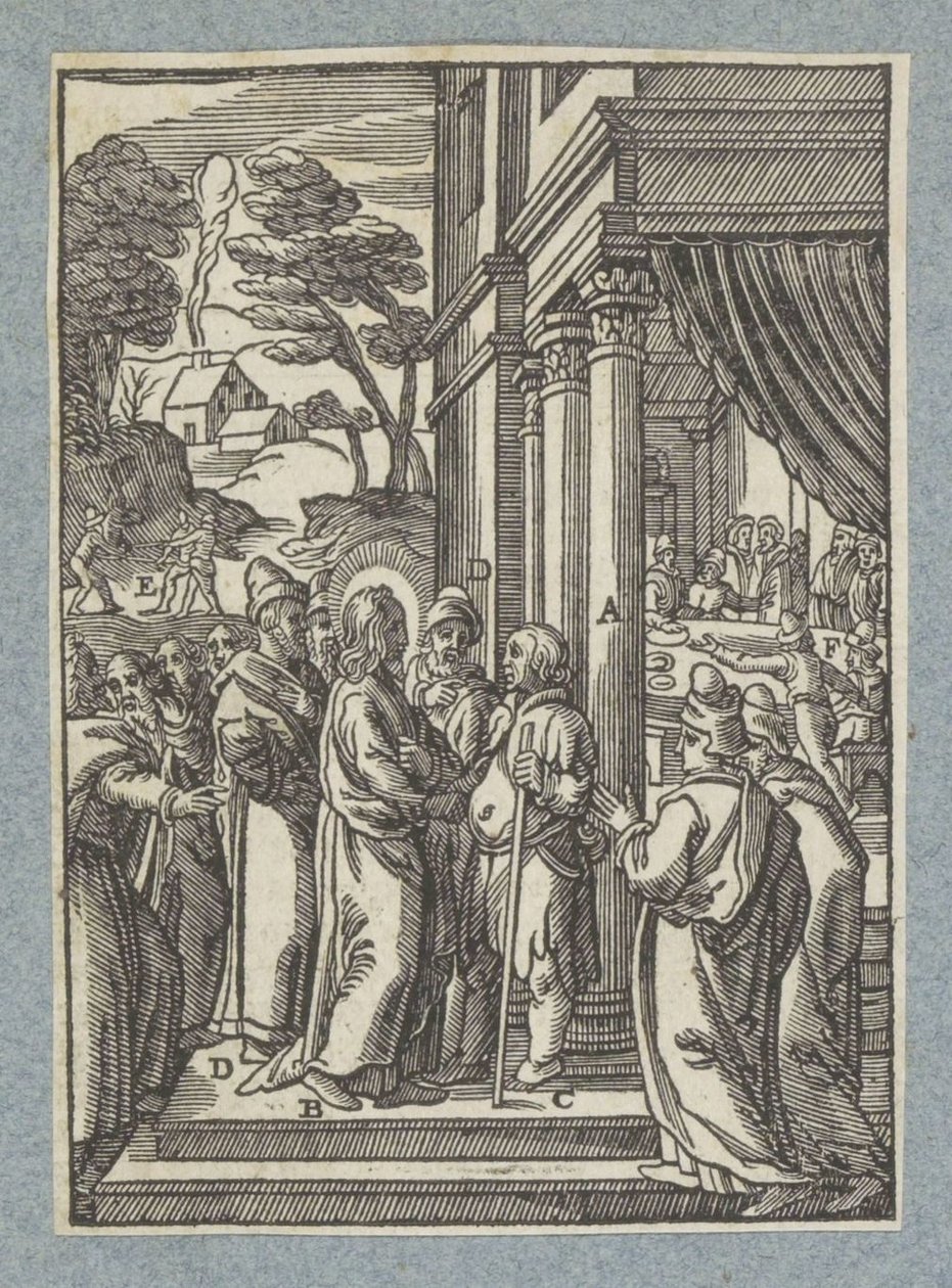 Krisztus meggyógyít egy vízkóros embert szombaton alkotó: Christoffel van Sichem (II)