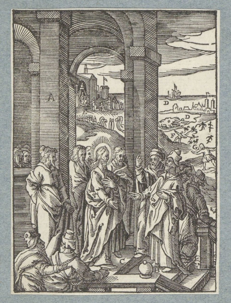 A farizeusok és az írástudók Krisztus jelét kérik alkotó: Christoffel van Sichem (II)