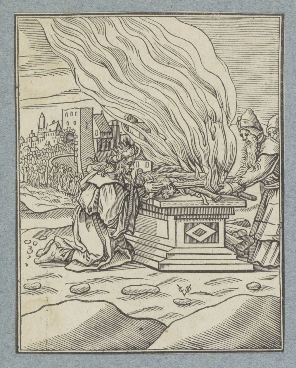 Akház király pogány feláldozása alkotó: Christoffel van Sichem (II)