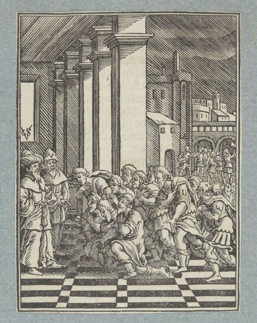 József testvérei letérdelnek előtte Egyiptomban alkotó: Christoffel van Sichem (II)