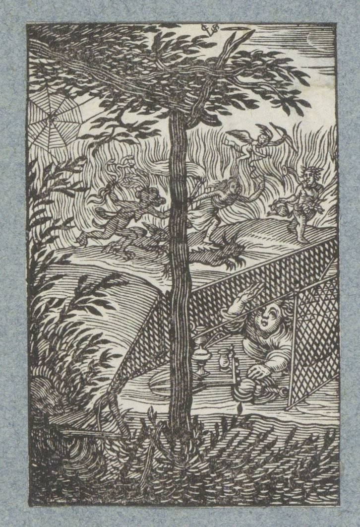 A gyermek a Halál hálójába került Pia Desideria (sorozat címe) alkotó: Christoffel van Sichem (II)