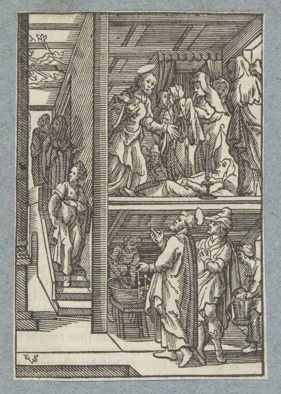 Dorcas (Tabitha) feltámadása alkotó: Christoffel van Sichem (II)