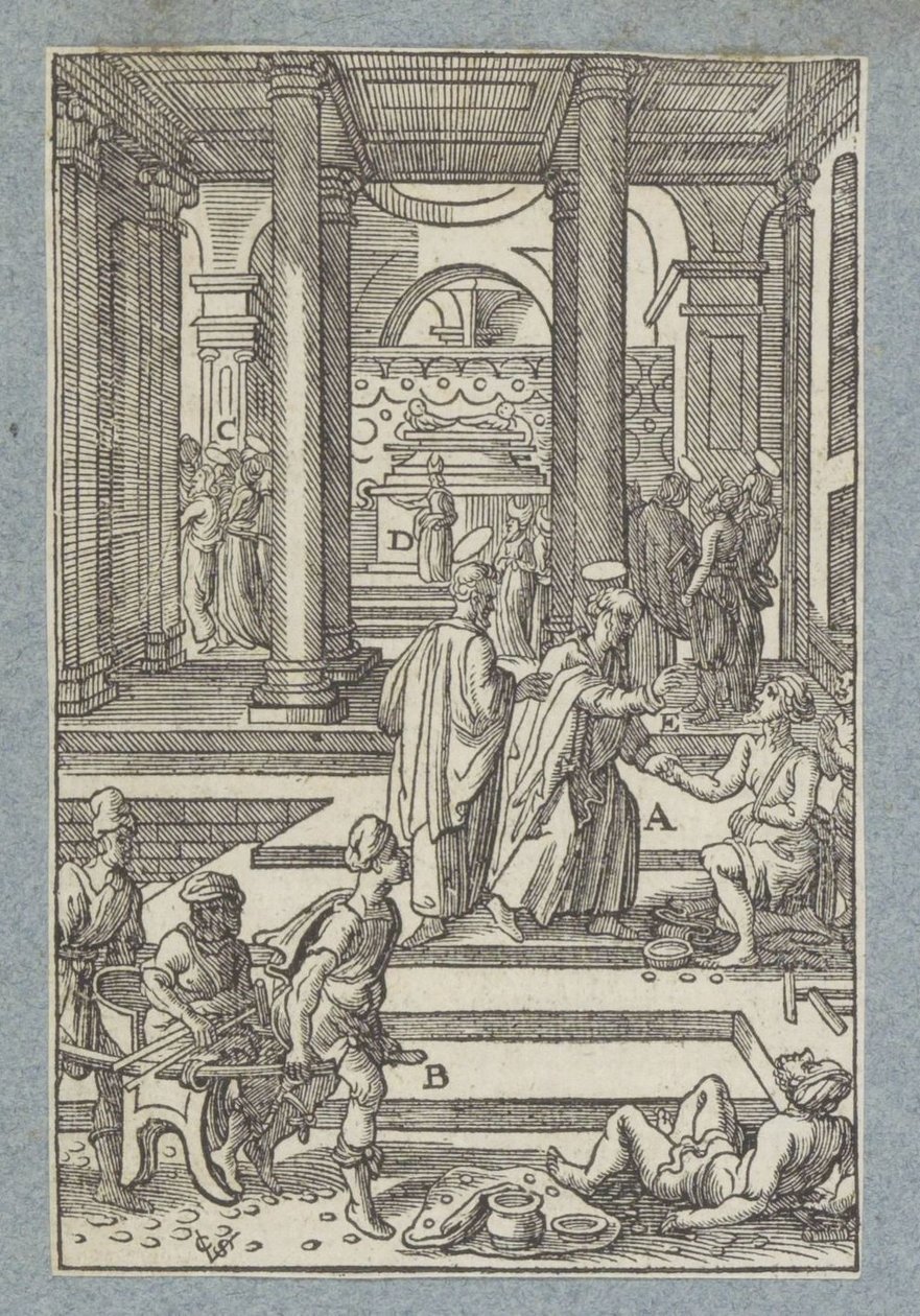 Péter meggyógyít egy bénultat alkotó: Christoffel van Sichem (II)