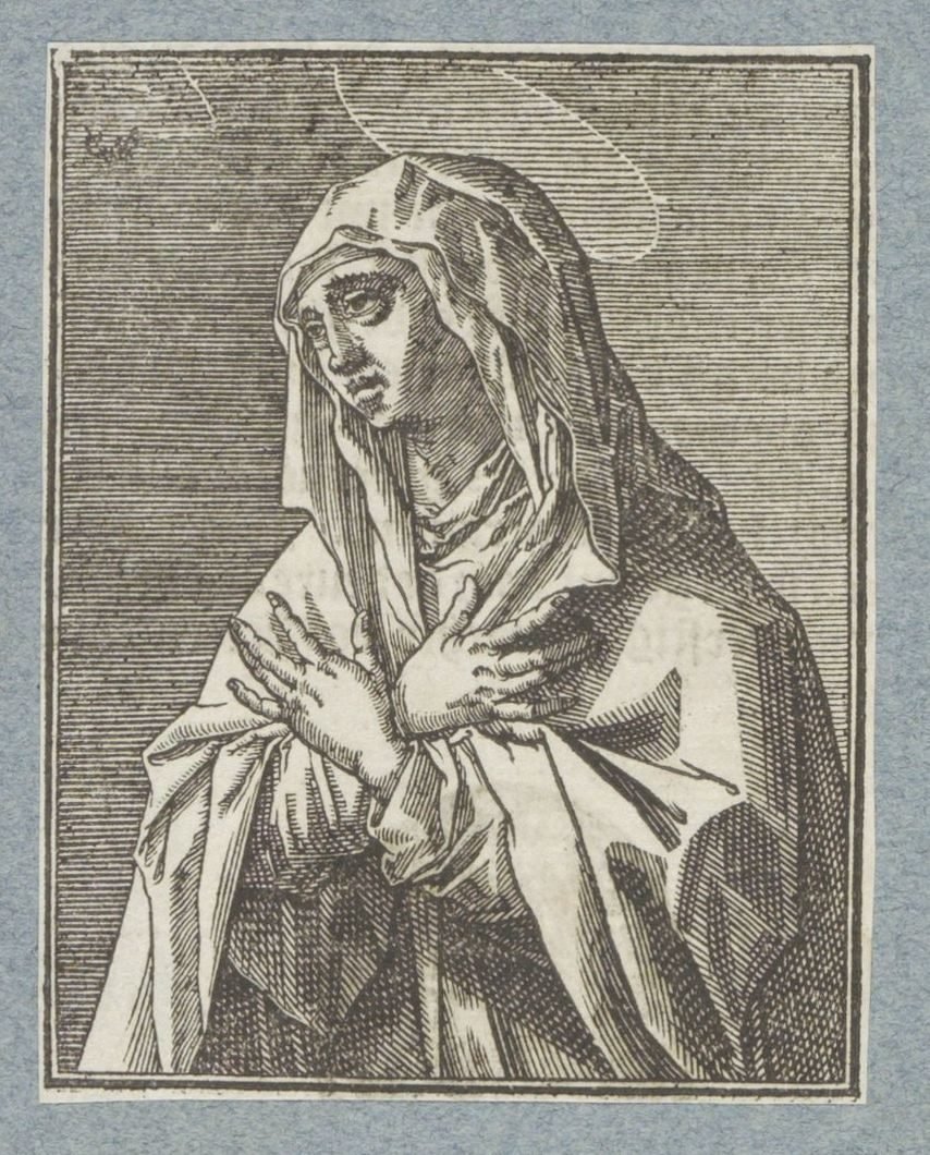 Gyászoló Mária Krisztus, Mária és a tizenkét apostol (sorozat címe) alkotó: Christoffel van Sichem (II)