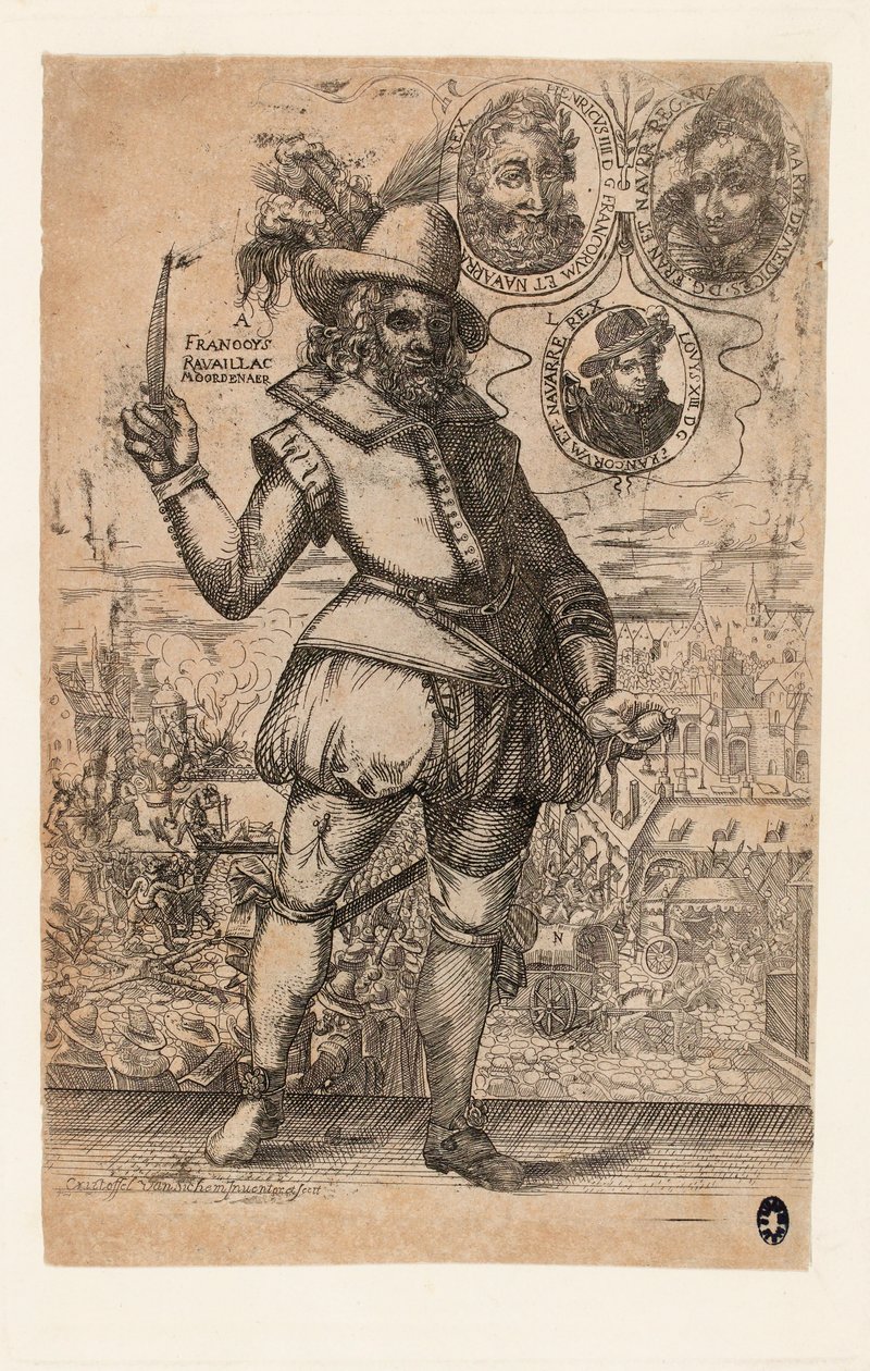 François Ravaillac 1578-1610, IV. Henrik francia király gyilkosa. alkotó: Christoffel van Sichem