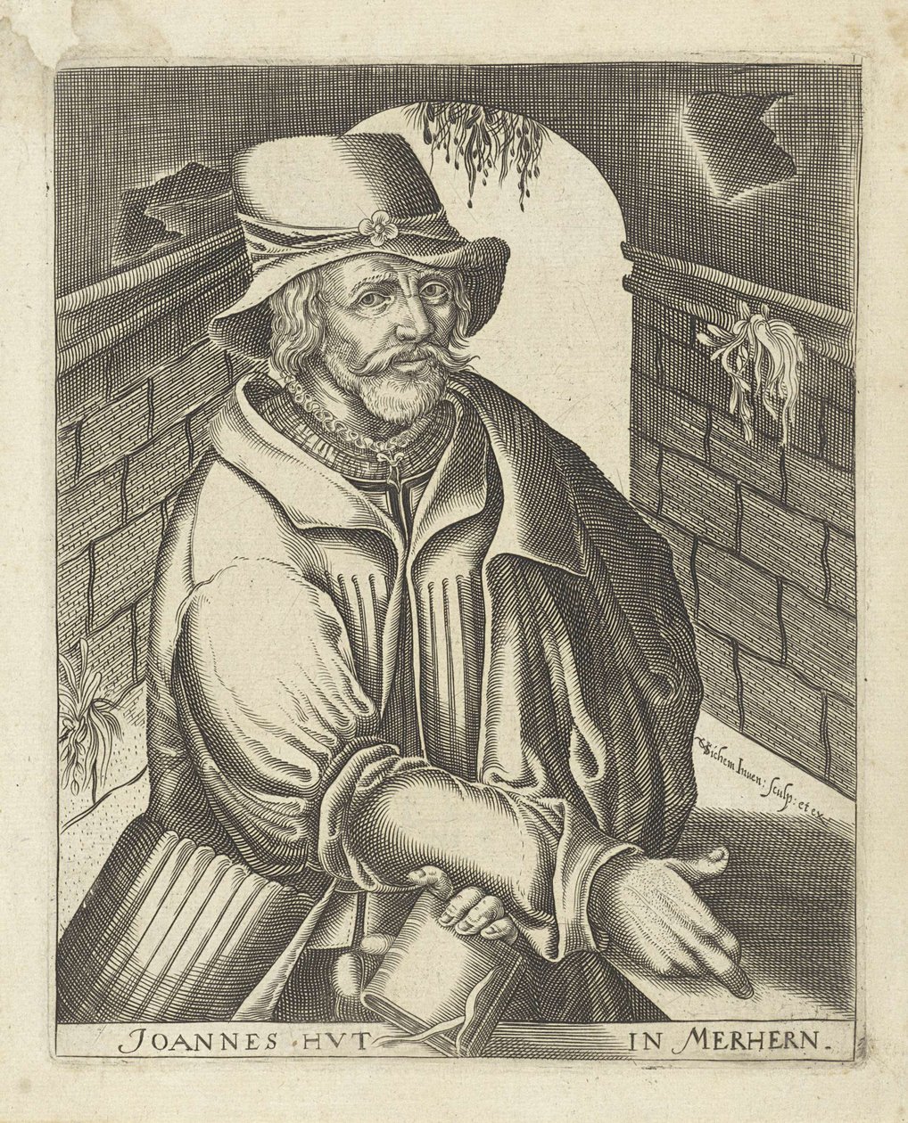 John Hus Merhernben, c. 1650 alkotó: Christoffel van Sichem