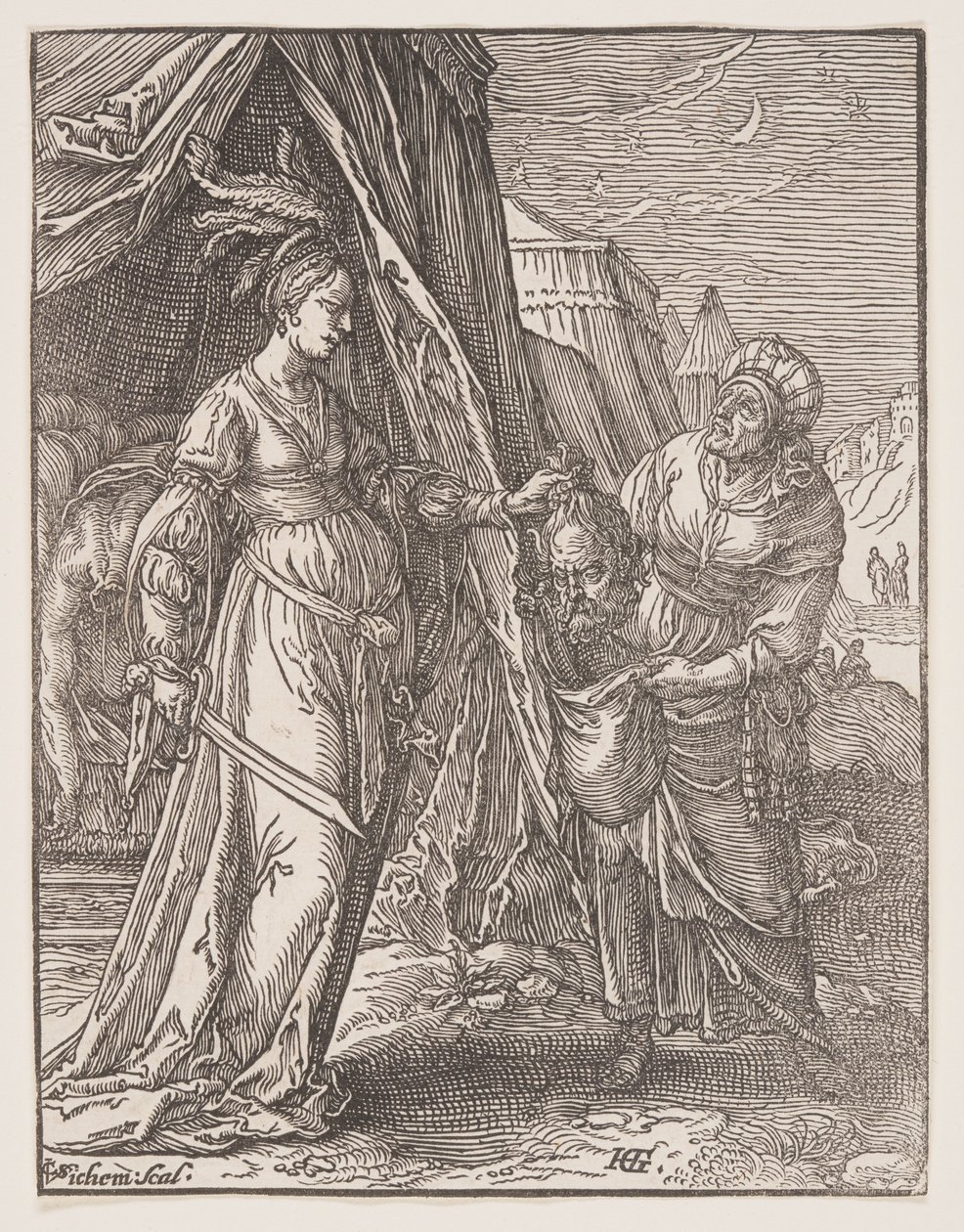 Judit Holofernész fejével alkotó: Christoffel van Sichem I