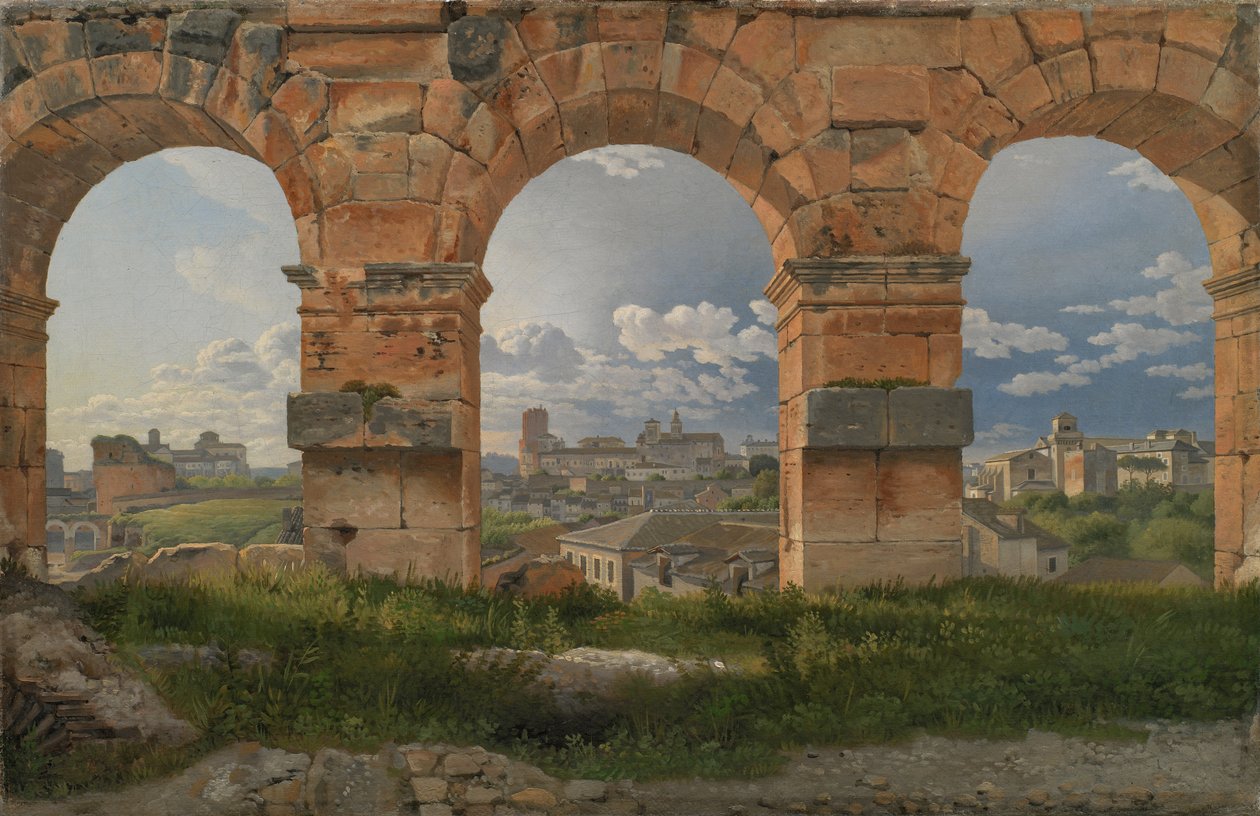 Kilátás a Colosseum harmadik emeletének három boltívén alkotó: Christoffer Wilhelm Eckersberg
