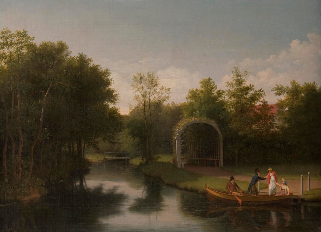 Kerti pavilon a Sanderumgård kastély parkjában alkotó: Christoffer Wilhelm Eckersberg