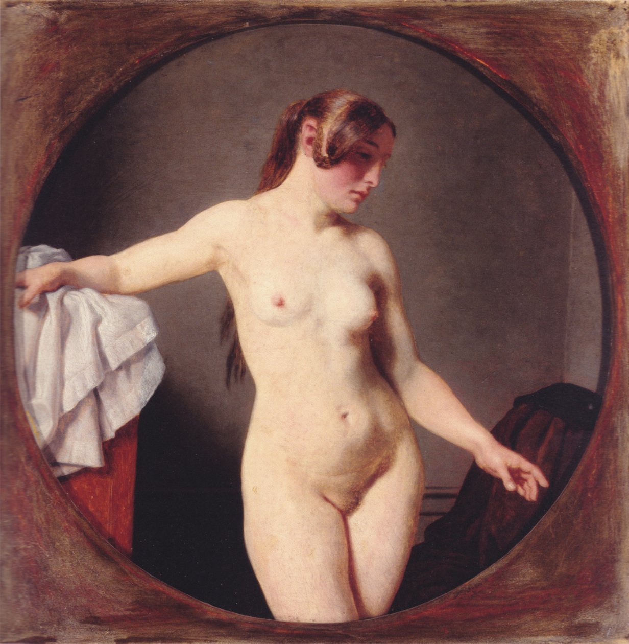 Női modell stúdió. firenzei alkotó: Christoffer Wilhelm Eckersberg