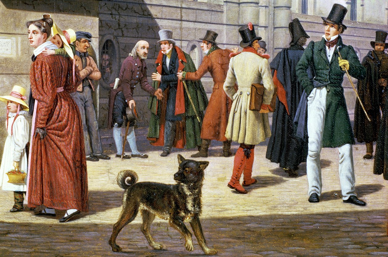Utcai jelenet Stockholmban alkotó: Christoffer Wilhelm Eckersberg
