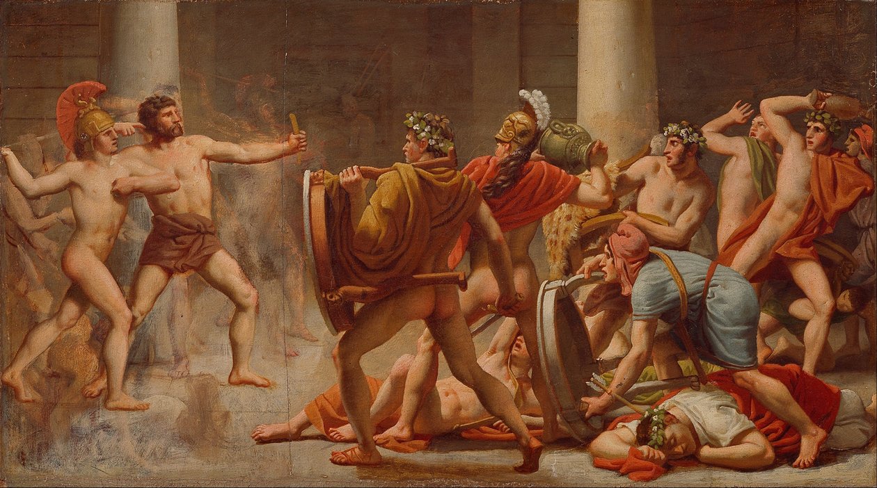 Ulysses bosszút áll Penelope udvarlóin alkotó: Christoffer Wilhelm Eckersberg