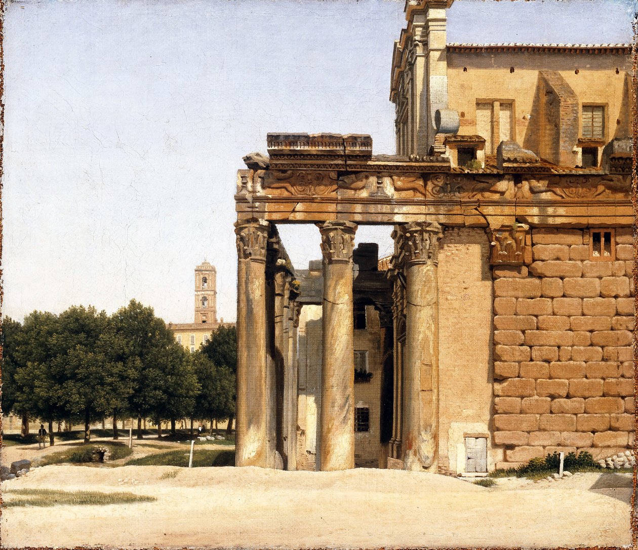 Vue de la via Sacra, Róma - Peinture de Christoffer Wilhelm Eckersberg (1783-1853) Kilátás a Via Sacra-ra, Róma Olaj, vászon 1814 Ny Carlsberg Glyptotek 28x33 alkotó: Christoffer Wilhelm Eckersberg