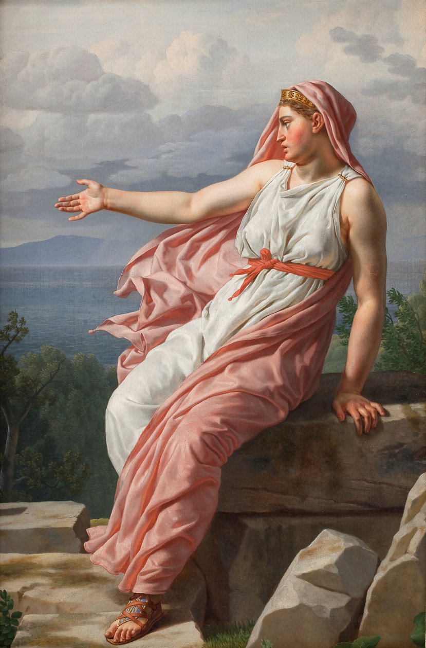 Alcyone búcsúja a férjétől. Ovidius Metamorfózisok című művéből, XI. ének. alkotó: Christoffer Wilhelm Eckersberg