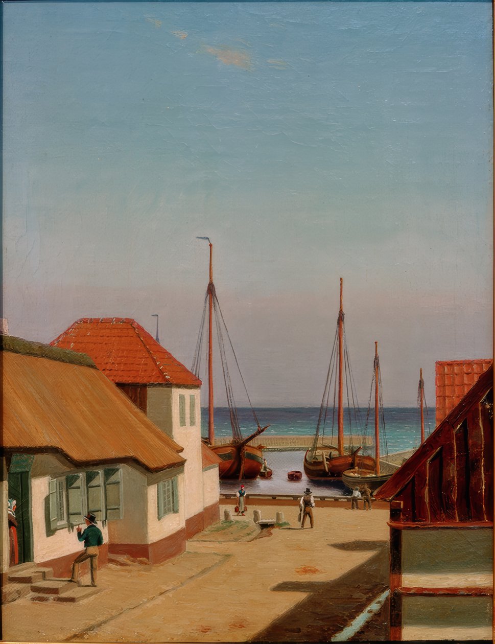Dragoer kikötője alkotó: Christoffer Wilhelm Eckersberg