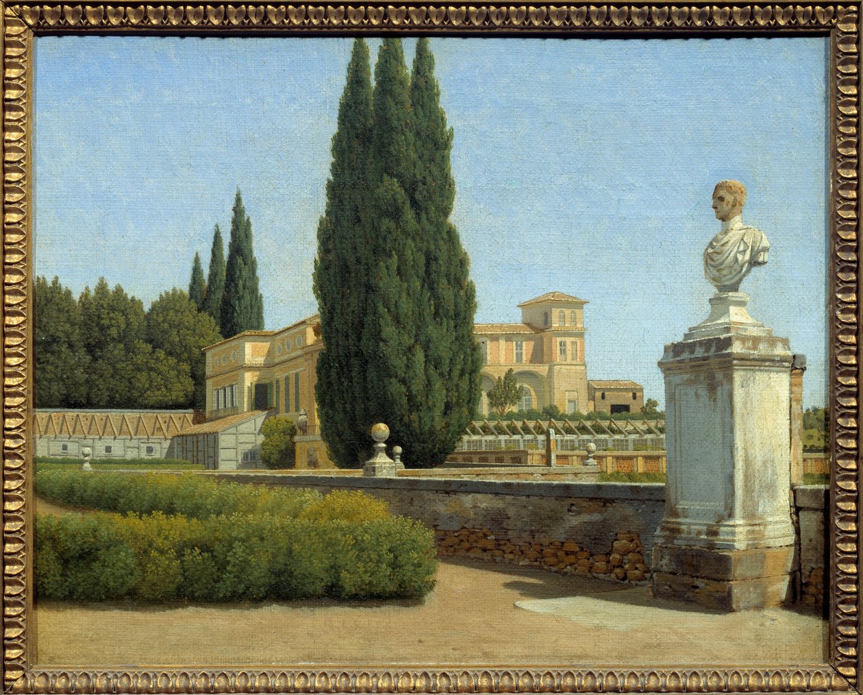 A Villa Albani kertjében. Christoffer Wilhelm Eckersberg festménye (1783-1853) Ec. Dan. alkotó: Christoffer Wilhelm Eckersberg