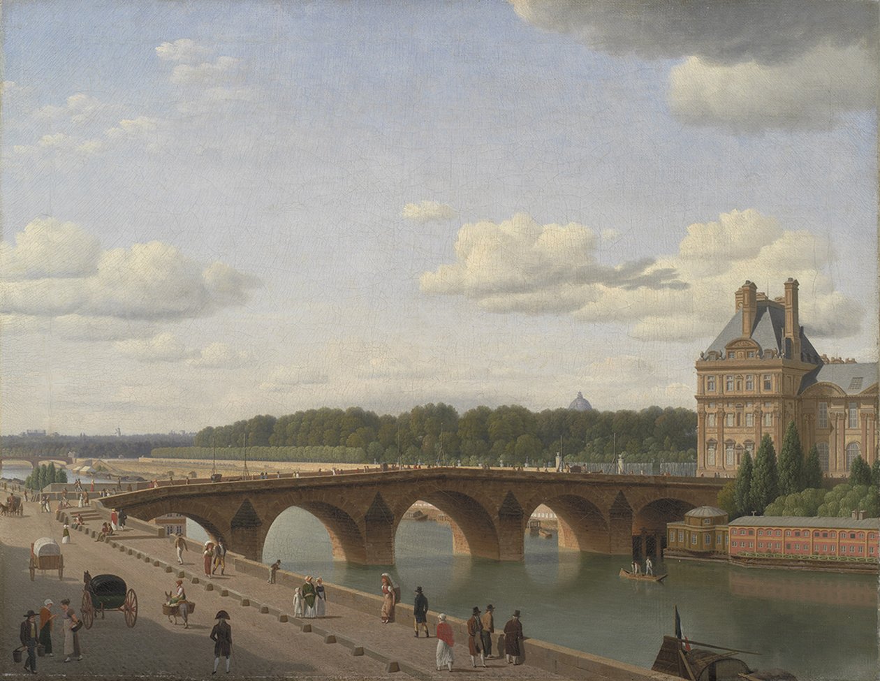 Pont Royal a Quai Voltaire felől nézve, 1812 alkotó: Christoffer Wilhelm Eckersberg