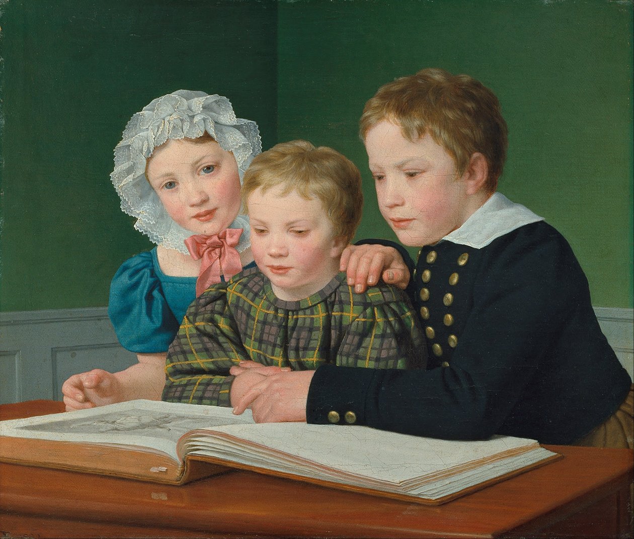 C.F. portréja Holm gyermekei. Adam Vilhelm, Pauline Frederikke és Johan Chr. Julius alkotó: Christoffer Wilhelm Eckersberg