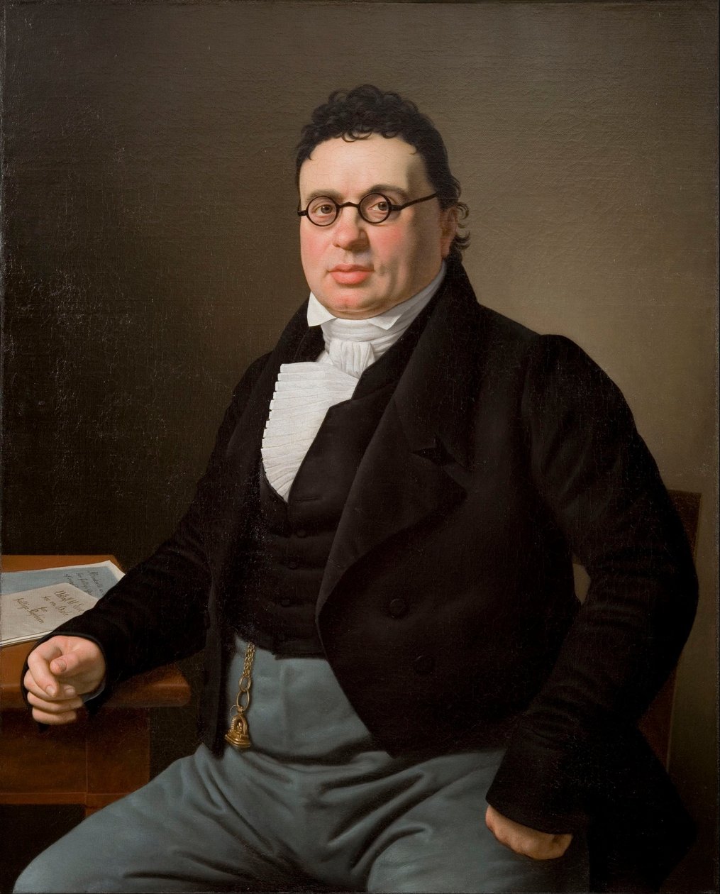 Joseph Raphael kereskedő portréja alkotó: Christoffer Wilhelm Eckersberg