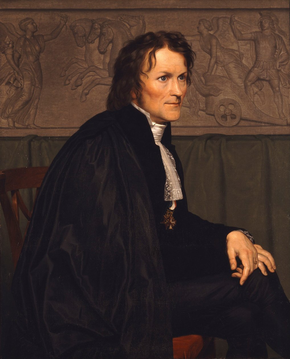 Bertel Thorvaldsen szobrászművész portréja 1770-1844, 1838 alkotó: Christoffer Wilhelm Eckersberg