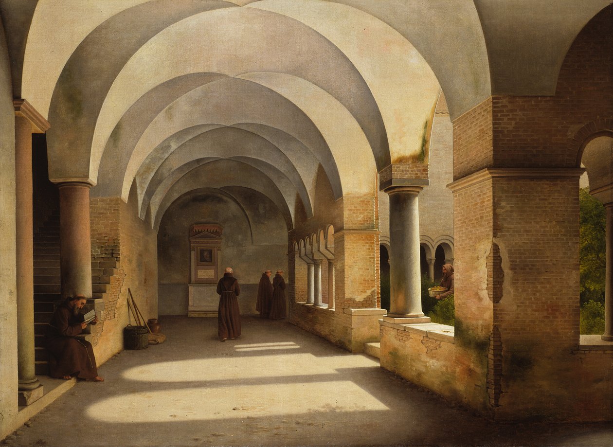 A kerengő, San Lorenzo a falakon kívül alkotó: Christoffer Wilhelm Eckersberg
