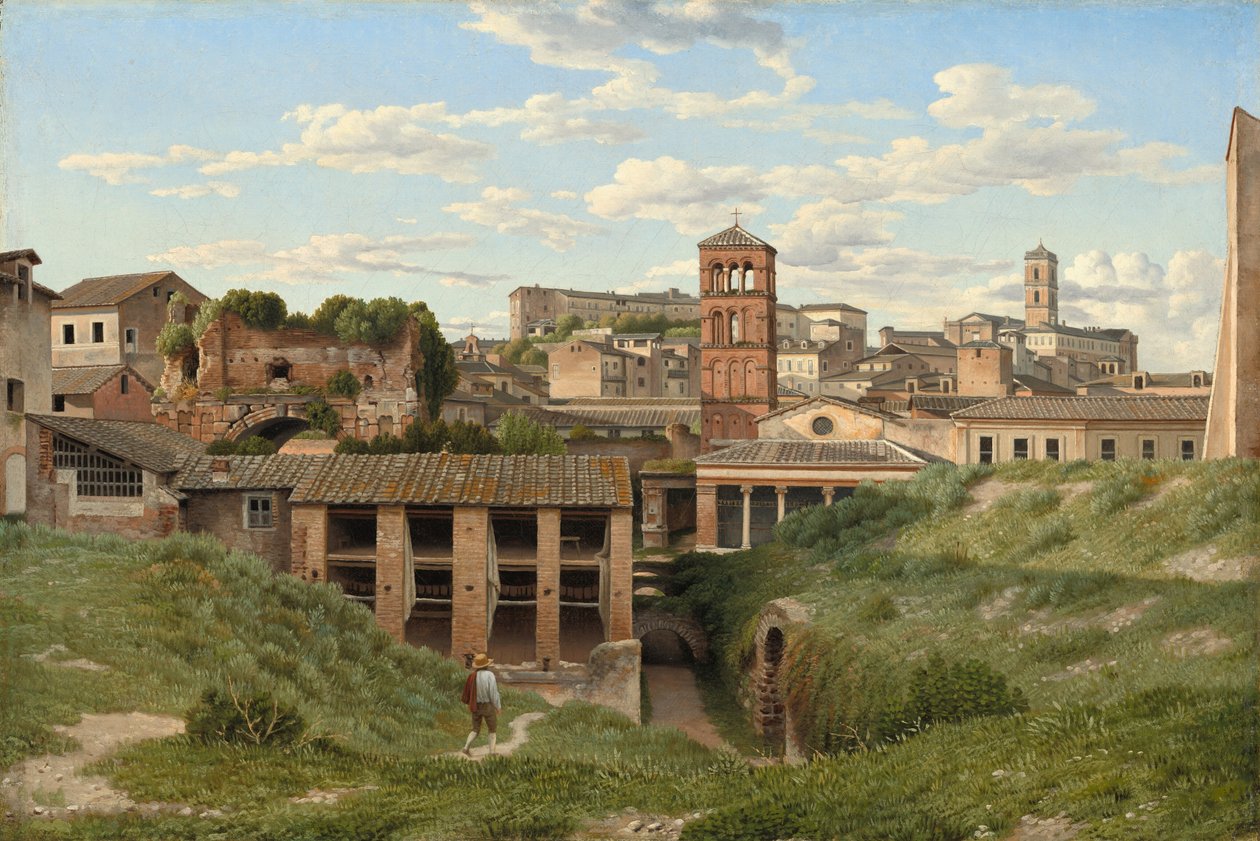 Kilátás a Cloaca Maximára, Rómában alkotó: Christoffer Wilhelm Eckersberg
