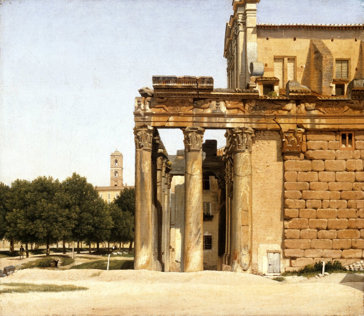 Kilátás a Via Sacrára, Róma, 1814 alkotó: Christoffer Wilhelm Eckersberg