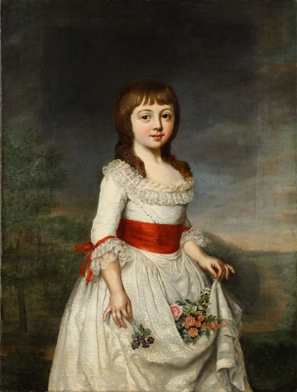 Charlotte Frederica hercegnő portréja Mecklenburg-Schwerin gyermekkorában alkotó: Christoph Friedrich Reinhold Lisiewski