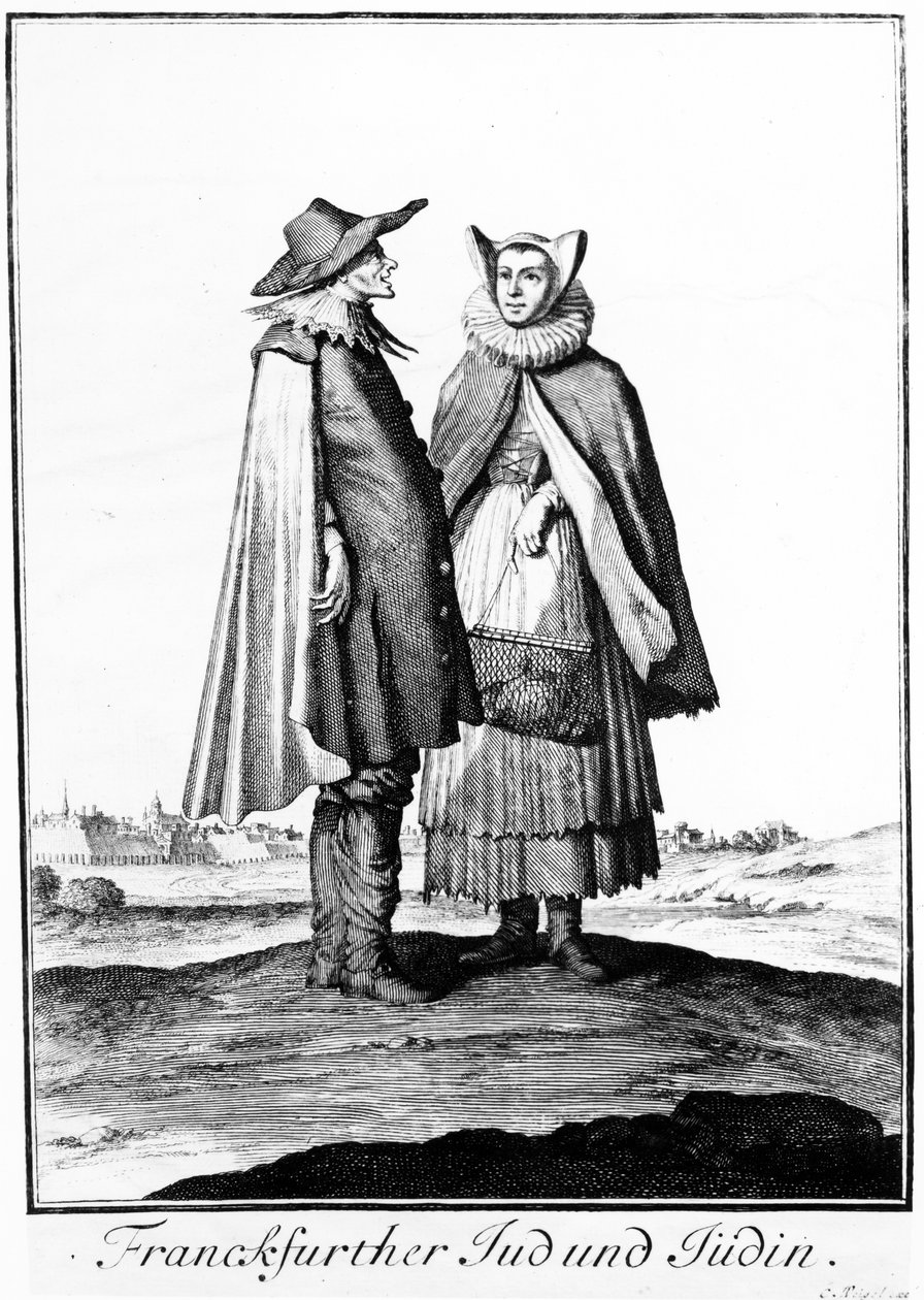 Egy zsidó házaspár a Frankfurter Judengasse-ból, 1703 alkotó: Christoph Weigel