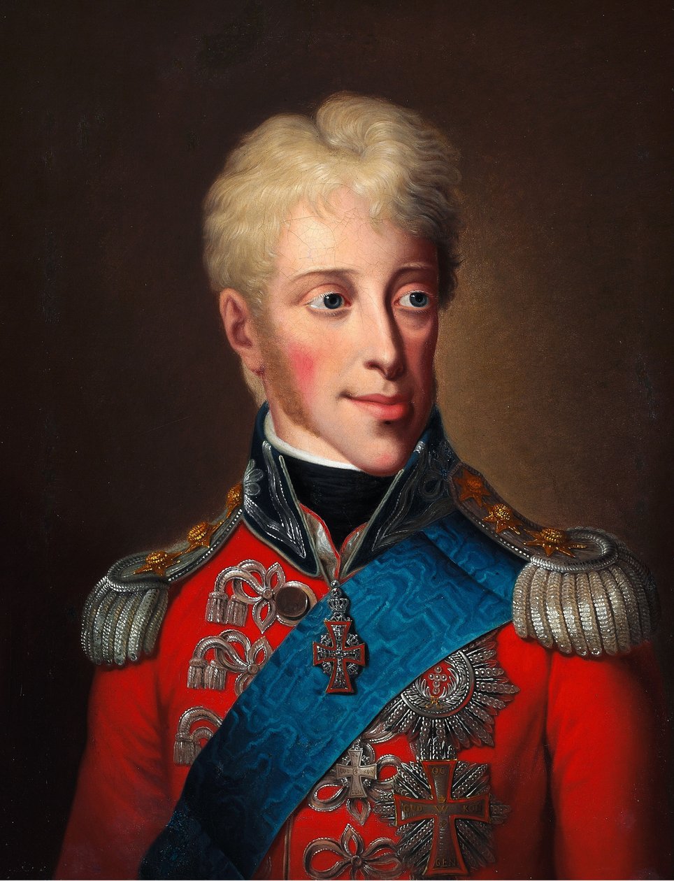 VI. Frigyes (1784-1839) arcképe vörös kabátban és az Elefánt Renddel alkotó: Christoph Wilhelm Wohlien