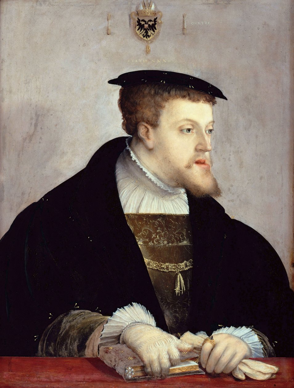 Charles Quint császár portréja vagy V (1500-1558) "" - V. Károly császár (1500-1558) portréja, Amberger, Christoph (kb. 1500-1562), kb 1532 - Olaj, fa, 67,2x50 , 7 – Állami Múzeumok, Berlin alkotó: Christoph Amberger