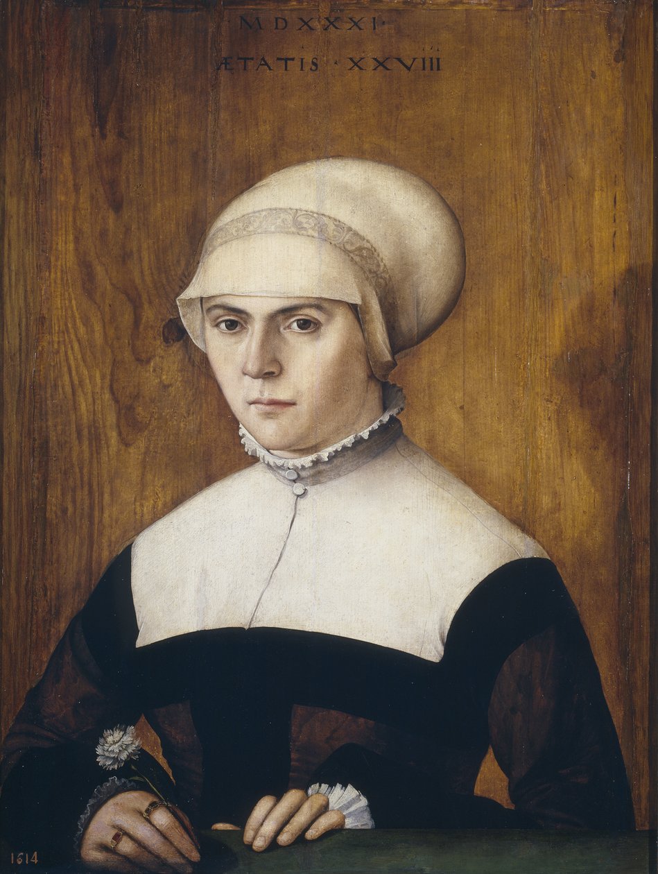 Jörg Zörer felesége, 28 évesen, 1531 alkotó: Christoph Amberger