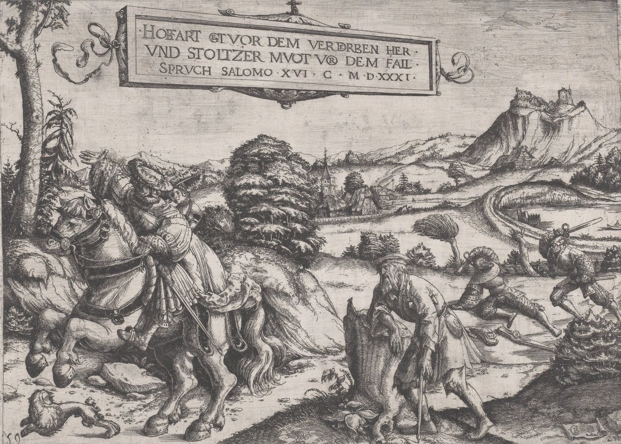 A büszkeség a bukás előtt jár, 1531. alkotó: Christoph Bockstorffer