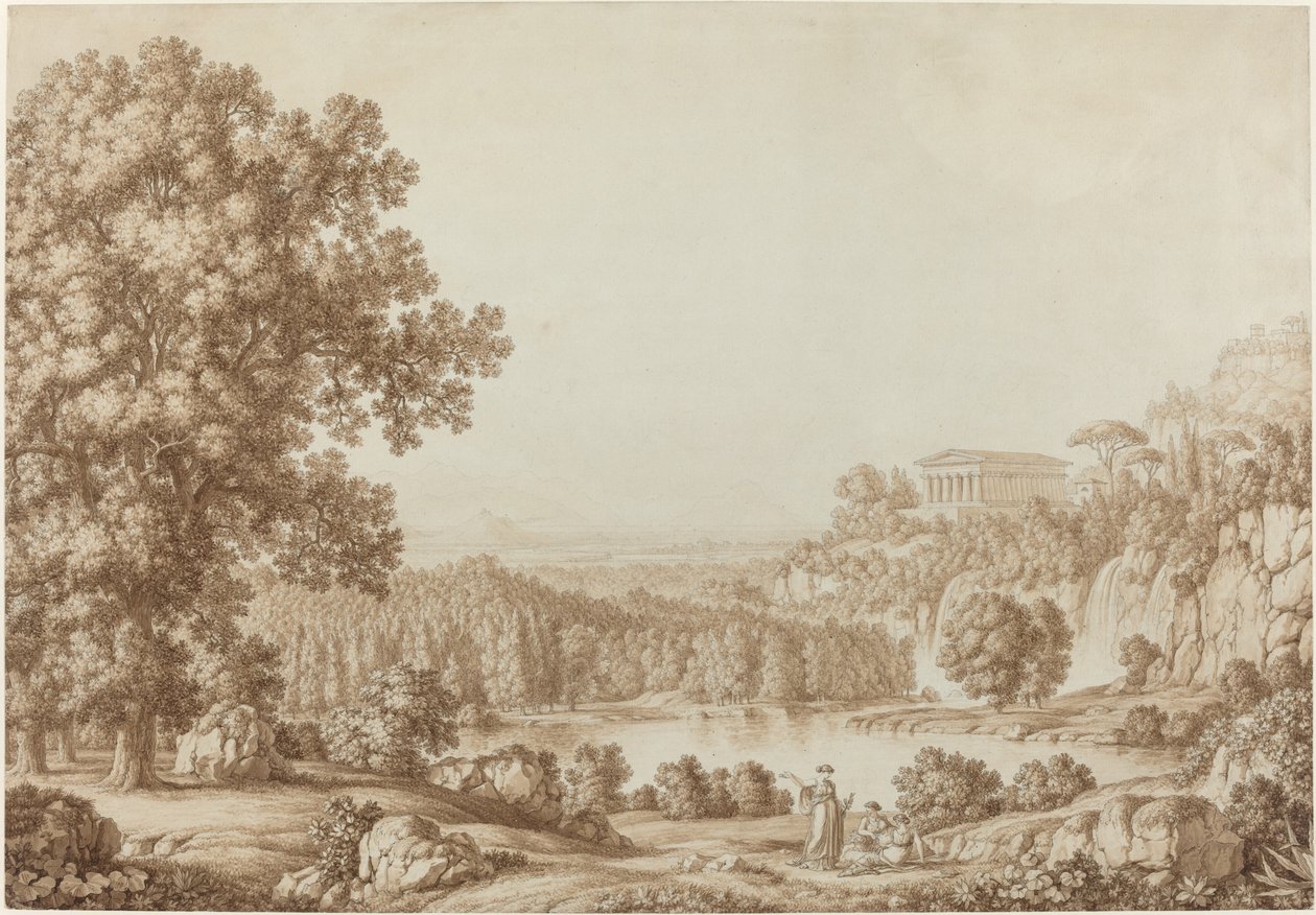 Árkádiai táj dór templommal alkotó: Christoph Heinrich Kniep