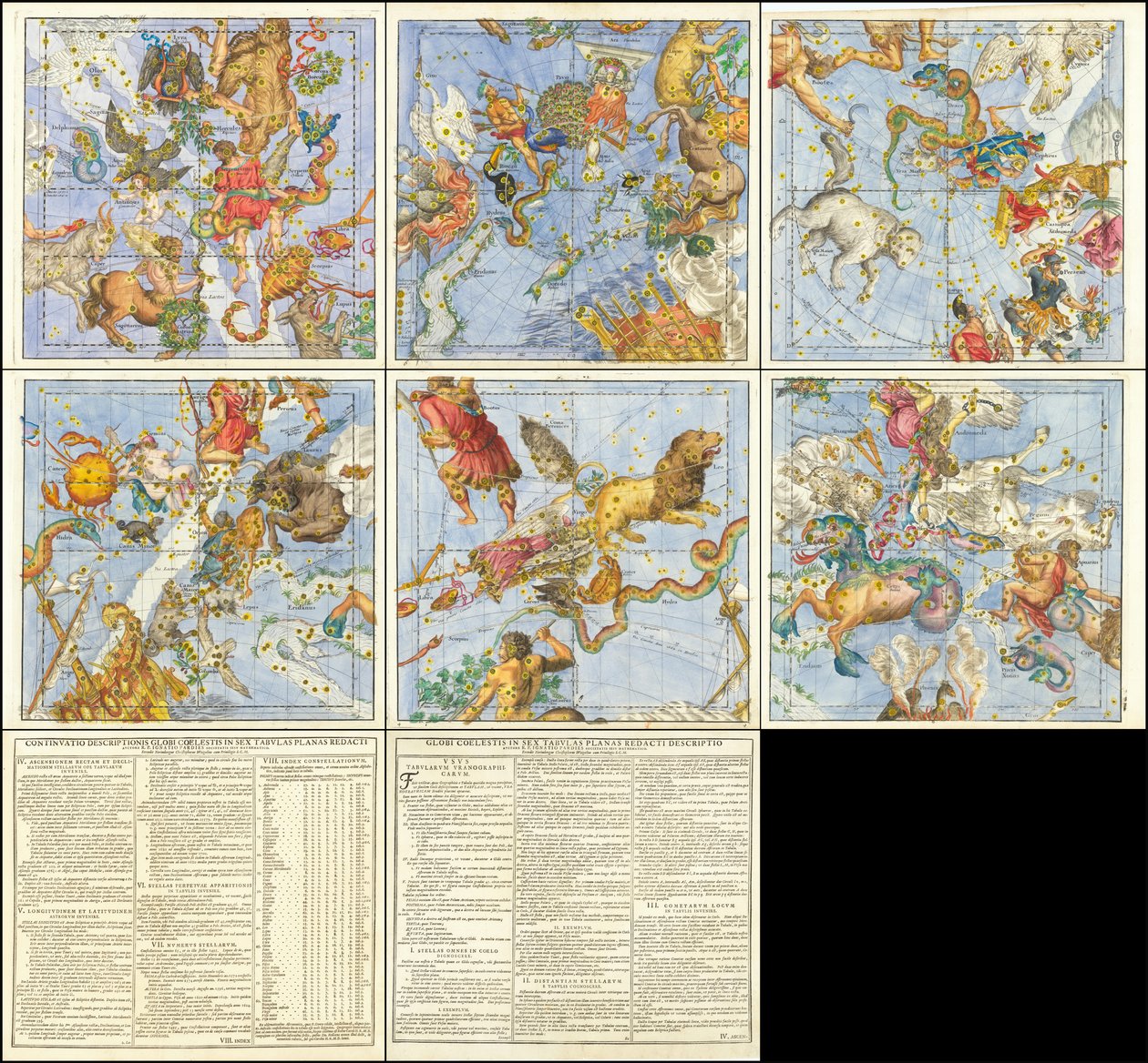 Globi Coelestis in Sex Tabulas Planas Redacti Descriptio alkotó: Christoph Weigel the Elder