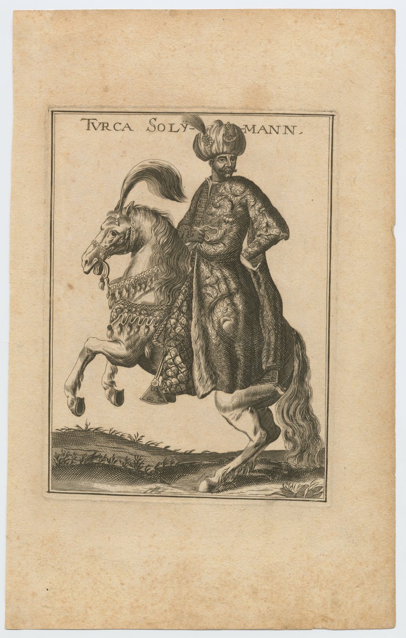 II. Szulejmán 1642-1691, az Oszmán Birodalom szultána, 1710 alkotó: Christoph Wiegel
